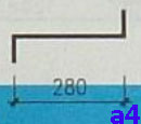 a4是指花纹踏步板的宽度是280mm，成z型